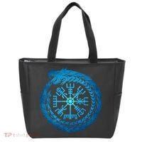 Vegvisir Jormungandr World Serpent Tote Bag thumb 0