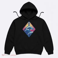 Vaporwave Japanese Wave Hoodie thumb 0