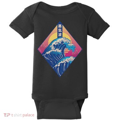 Vaporwave Japanese Wave Baby Bodysuit