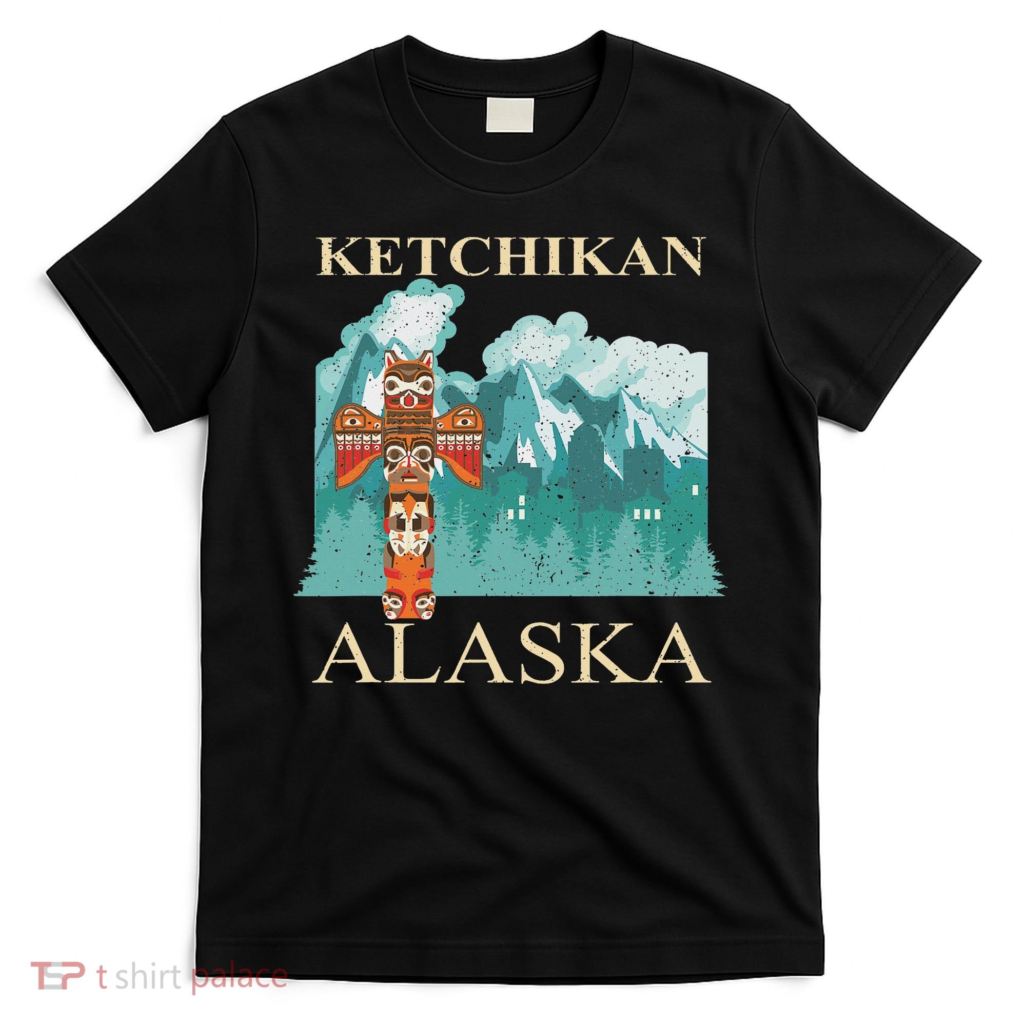 Vintage Ketchikan Alaska Native American Indian Totem T-Shirt