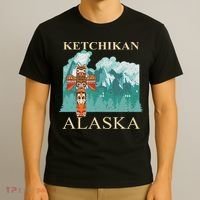 Vintage Ketchikan Alaska Native American Indian Totem T-Shirt thumb 3