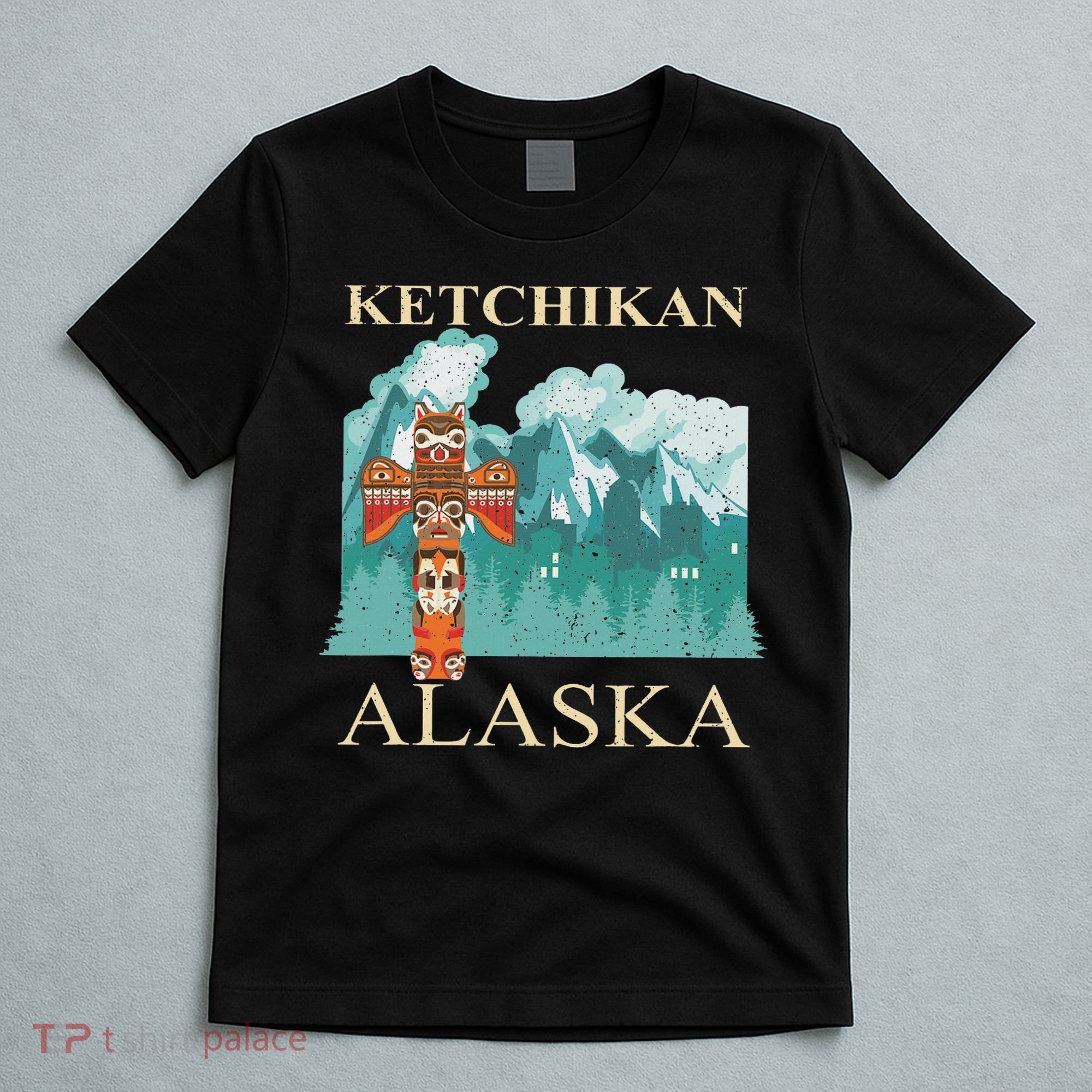 Vintage Ketchikan Alaska Native American Indian Totem T-Shirt