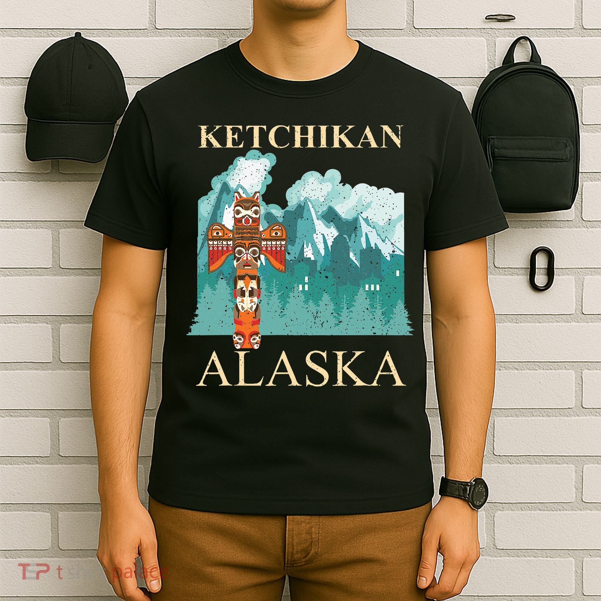 Vintage Ketchikan Alaska Native American Indian T-Shirt