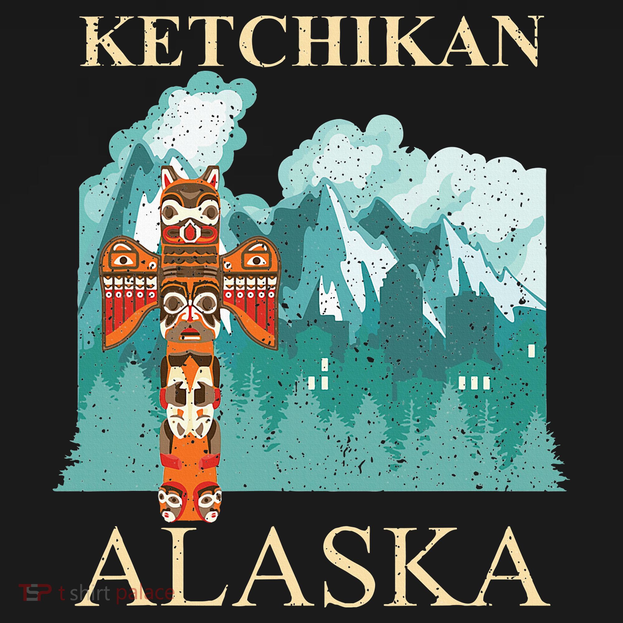 Vintage Ketchikan Alaska Native American Indian T-Shirt