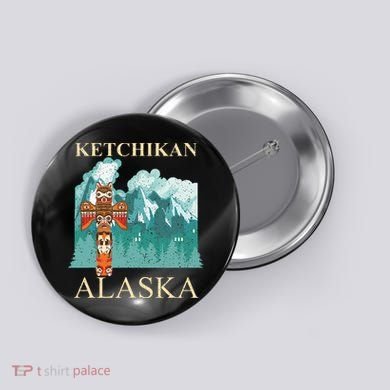 Vintage Ketchikan Alaska Native American Indian Button