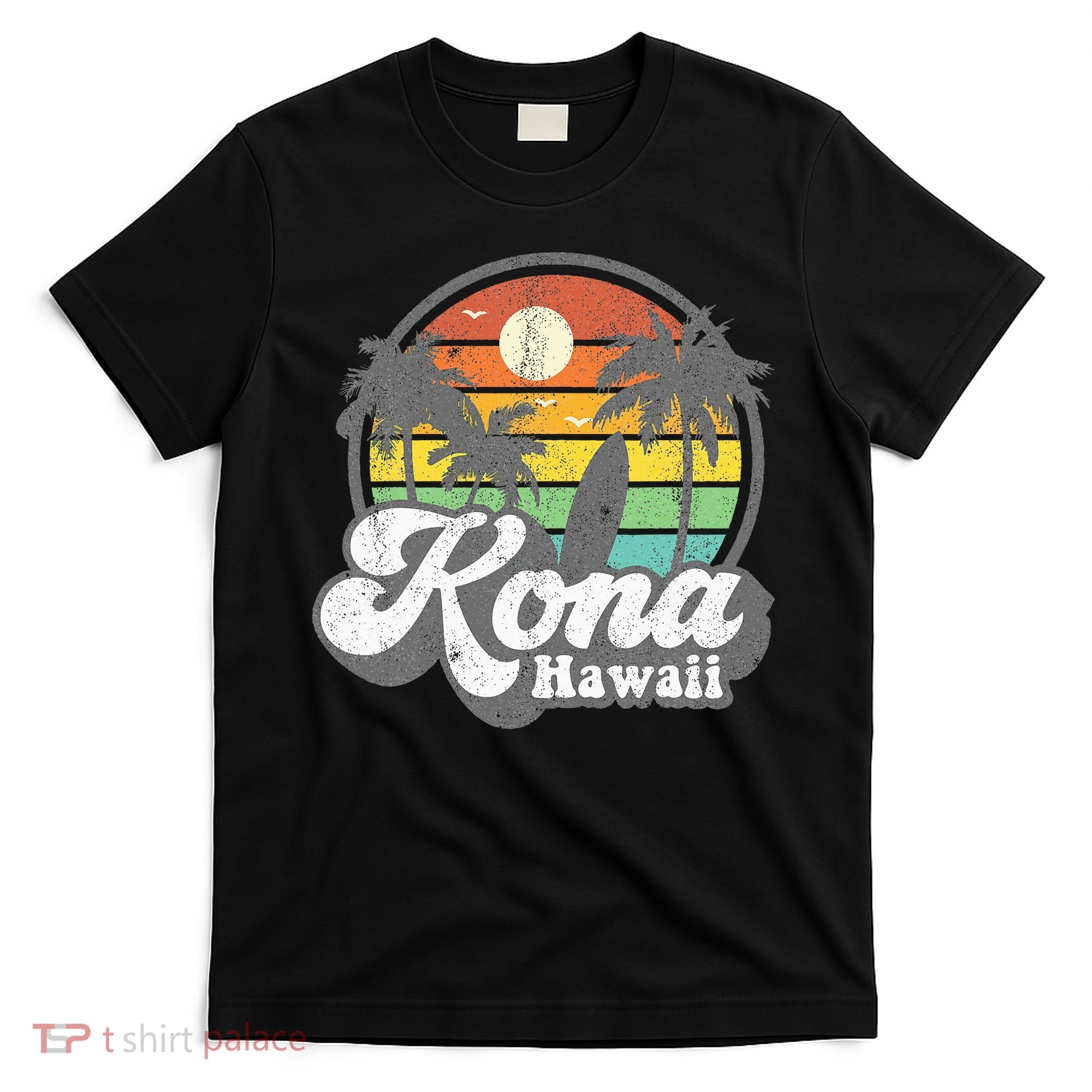 Vintage Kona Beach Hawaii Surf Hawaiian Surfing 70S T-Shirt