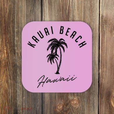 Vintage Kauai Beach Hawaii Coaster