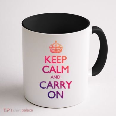 Vintage Keep Calm And Carry On Gift Coffee Mug back