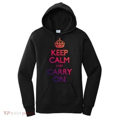 Vintage Keep Calm And Carry On Gift Women's Hoodie