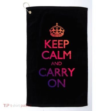 Vintage Keep Calm And Carry On Gift Golf Towel