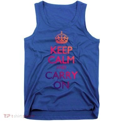 Vintage Keep Calm And Carry On Gift Tank Top