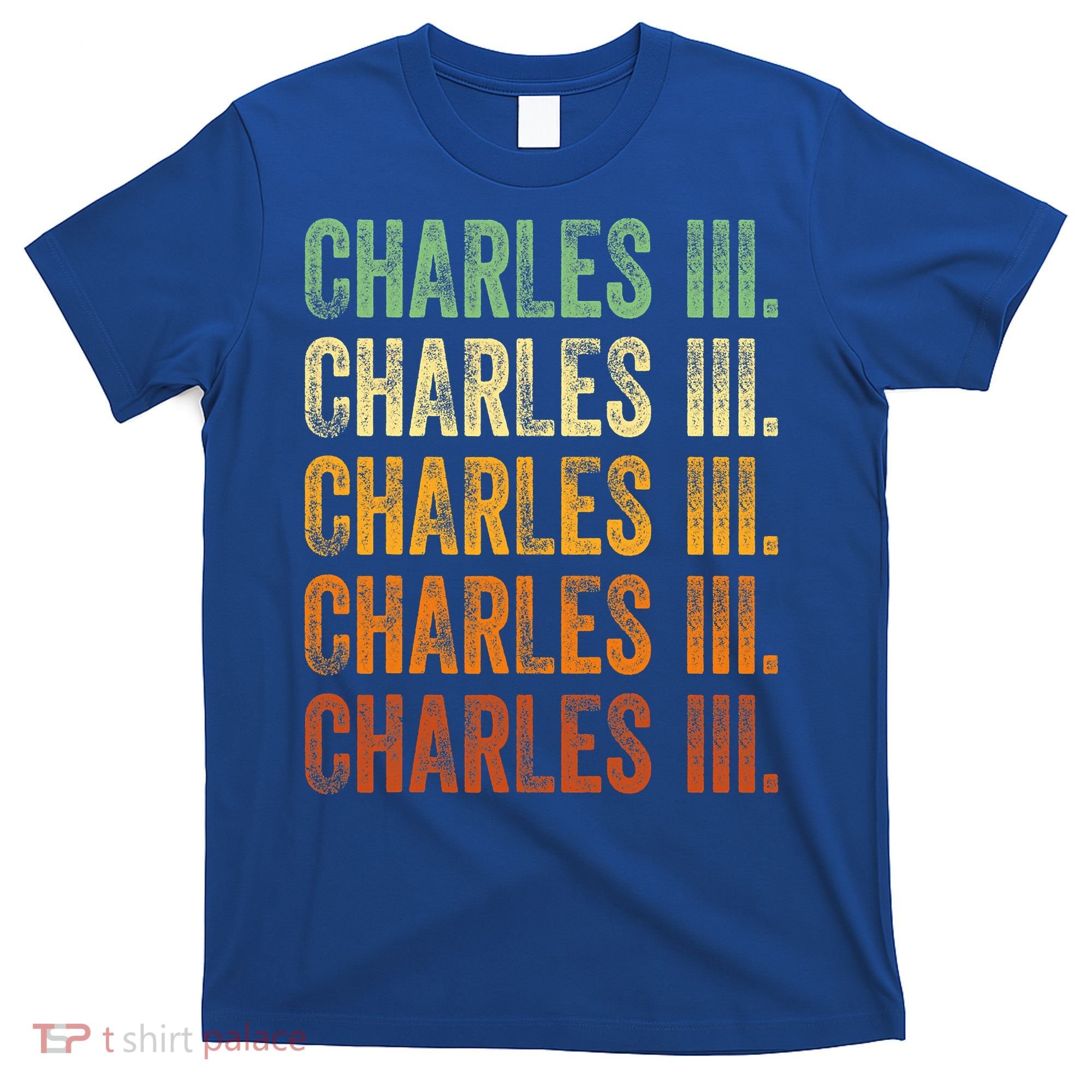 Vintage King Charles King Charles III Sunset Retro T-Shirt