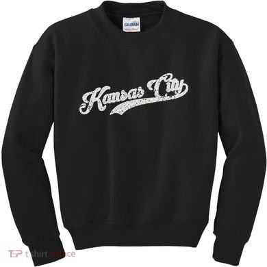 Vintage Kansas City Baseball Kids Sweatshirt