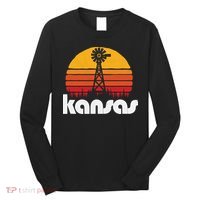 Vintage Kansas Distressed 80s Sun Windmill Graphic Long Sleeve Shirt thumb 0