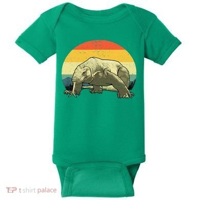 Vintage Komodo Dragon Baby Bodysuit