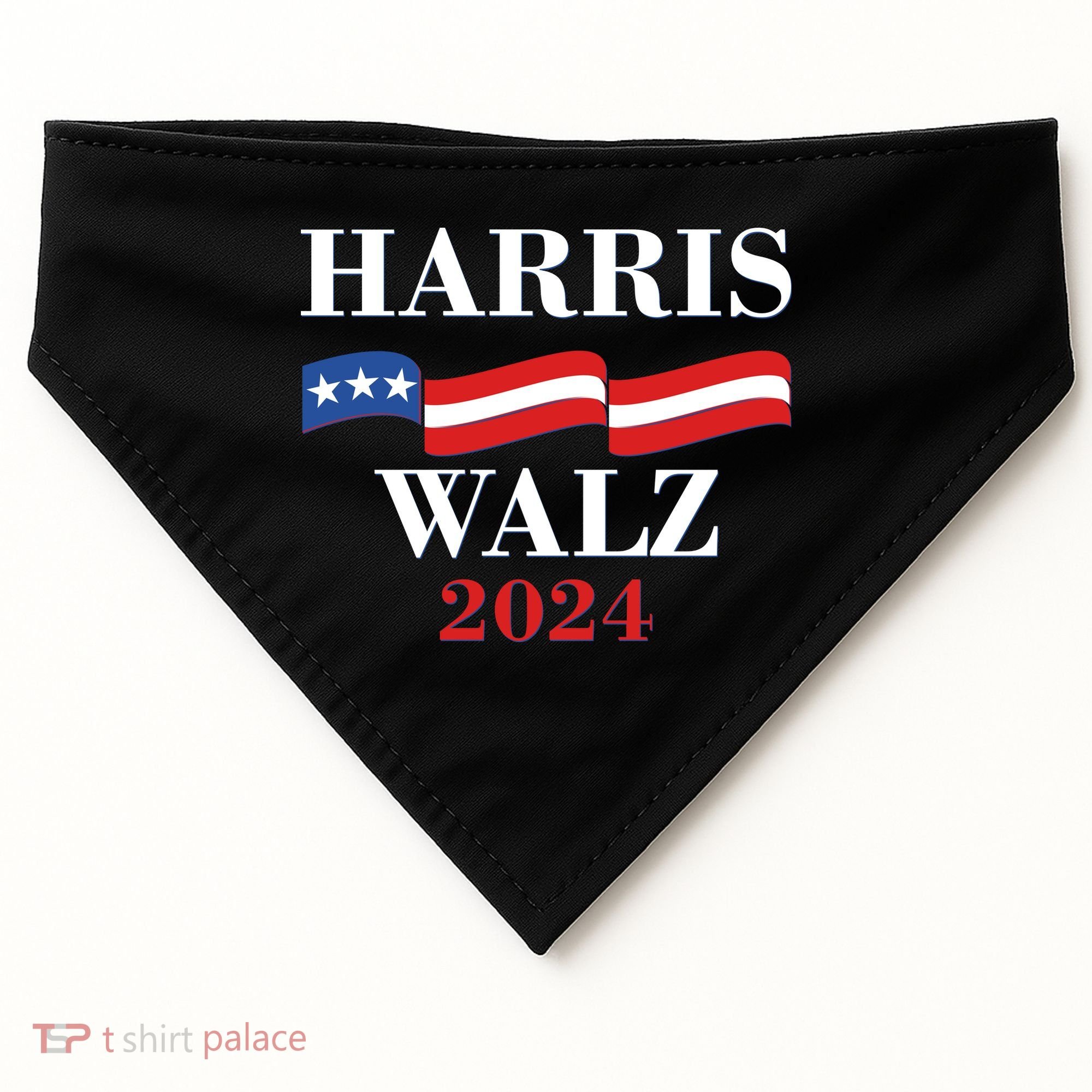 Vote Kamala Harris Tim Walz 2024 Election USA-Made Doggie Bandana