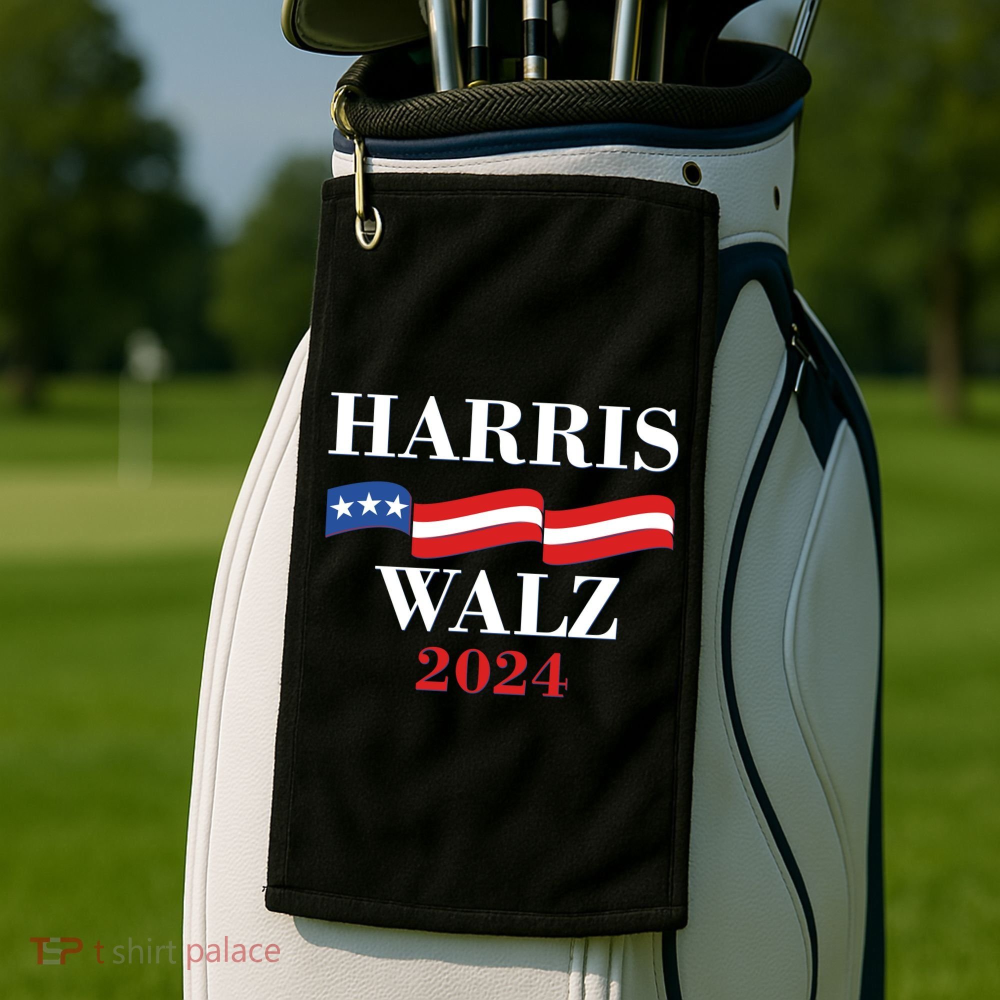 Vote Kamala Harris Tim Walz 2024 Election Golf Towel