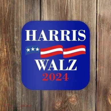 Vote Kamala Harris Tim Walz 2024 Election Coaster