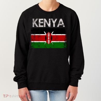 Vintage Kenya Kenyan Flag Pride Gift Women's Sweatshirt