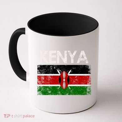 Vintage Kenya Kenyan Flag Pride Gift Coffee Mug