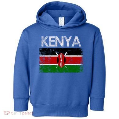 Vintage Kenya Kenyan Flag Pride Gift Toddler Hoodie