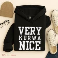 Very Kurwa Nice Retro Text Funny Hoodie thumb 4