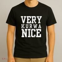 Very Kurwa Nice Retro Text Funny T-Shirt thumb 3