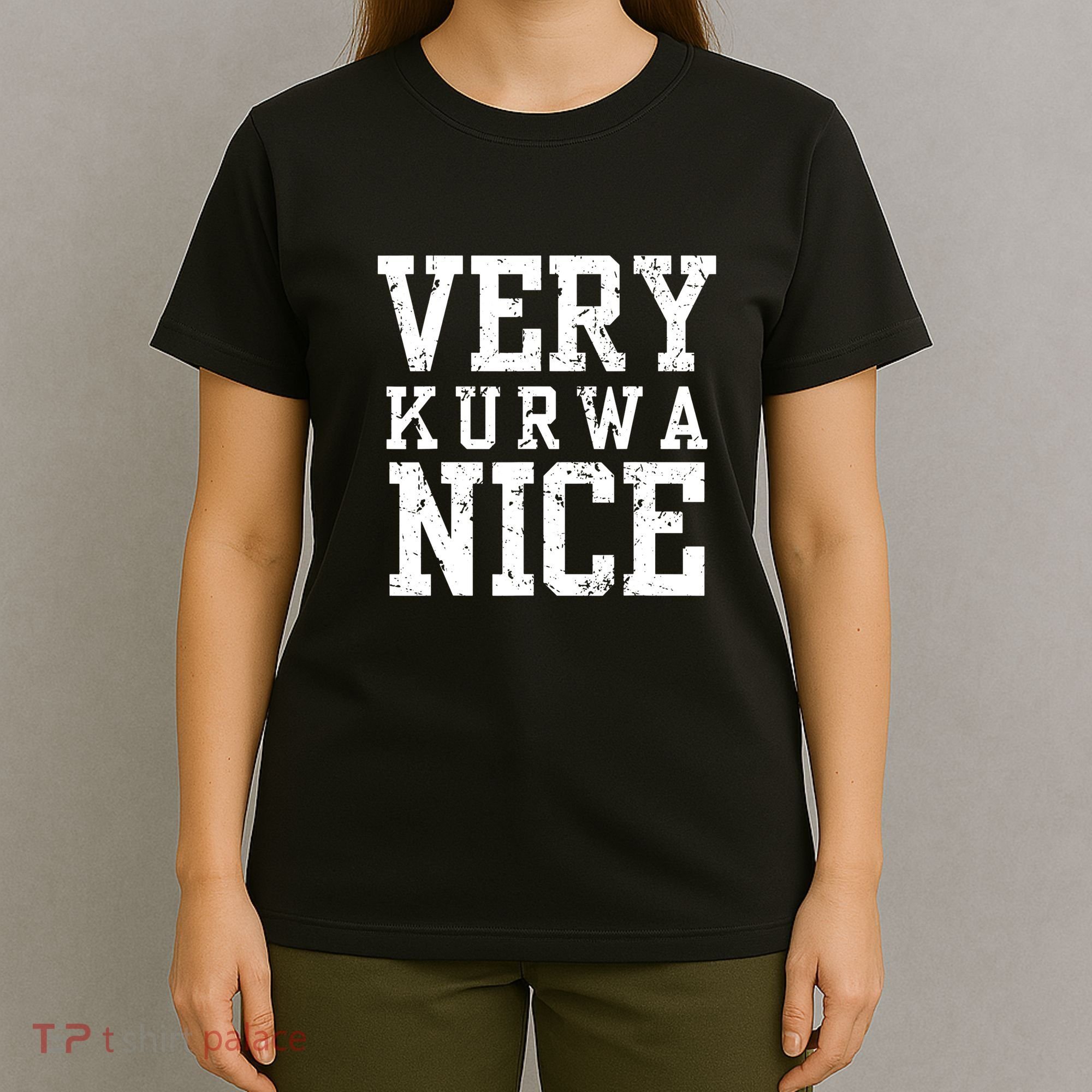 Very Kurwa Nice Retro Text Funny T-Shirt