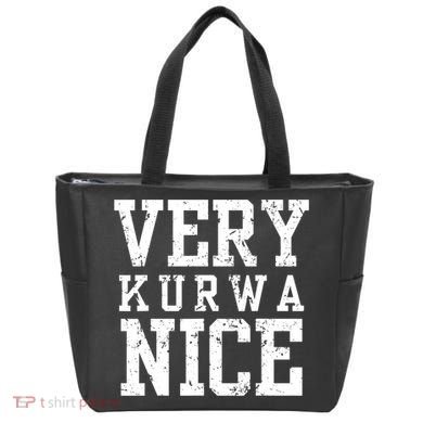 Very Kurwa Nice Retro Text Funny Tote Bag