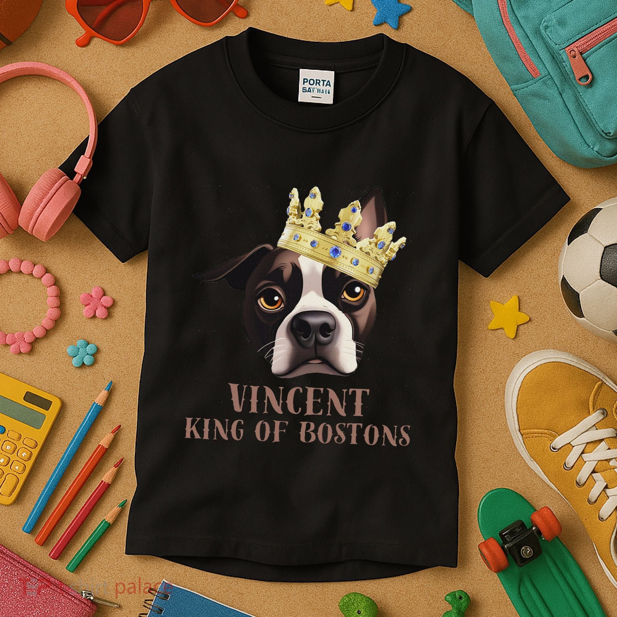 Vincent King Of Bostons Kids T-Shirt