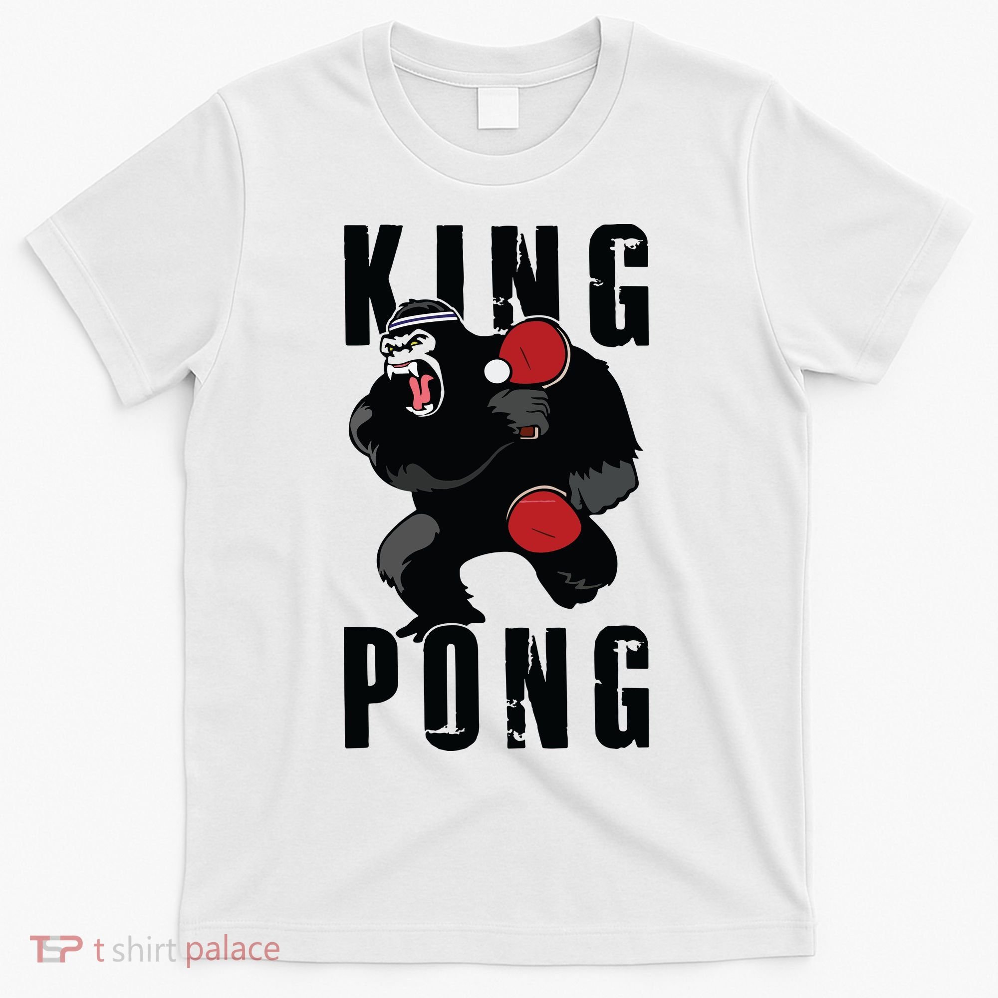 Vintage King Pong Ping Pong Table Tennis Player Game Gift T-Shirt