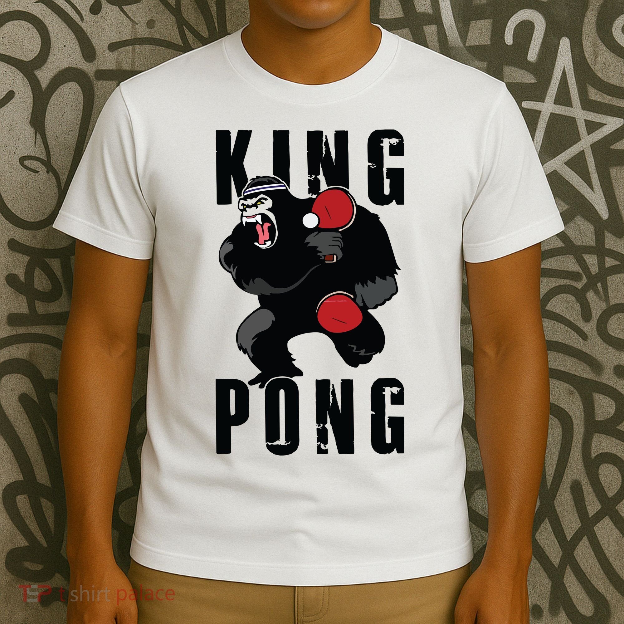 Vintage King Pong Ping Pong Table Tennis Player Game Gift T-Shirt