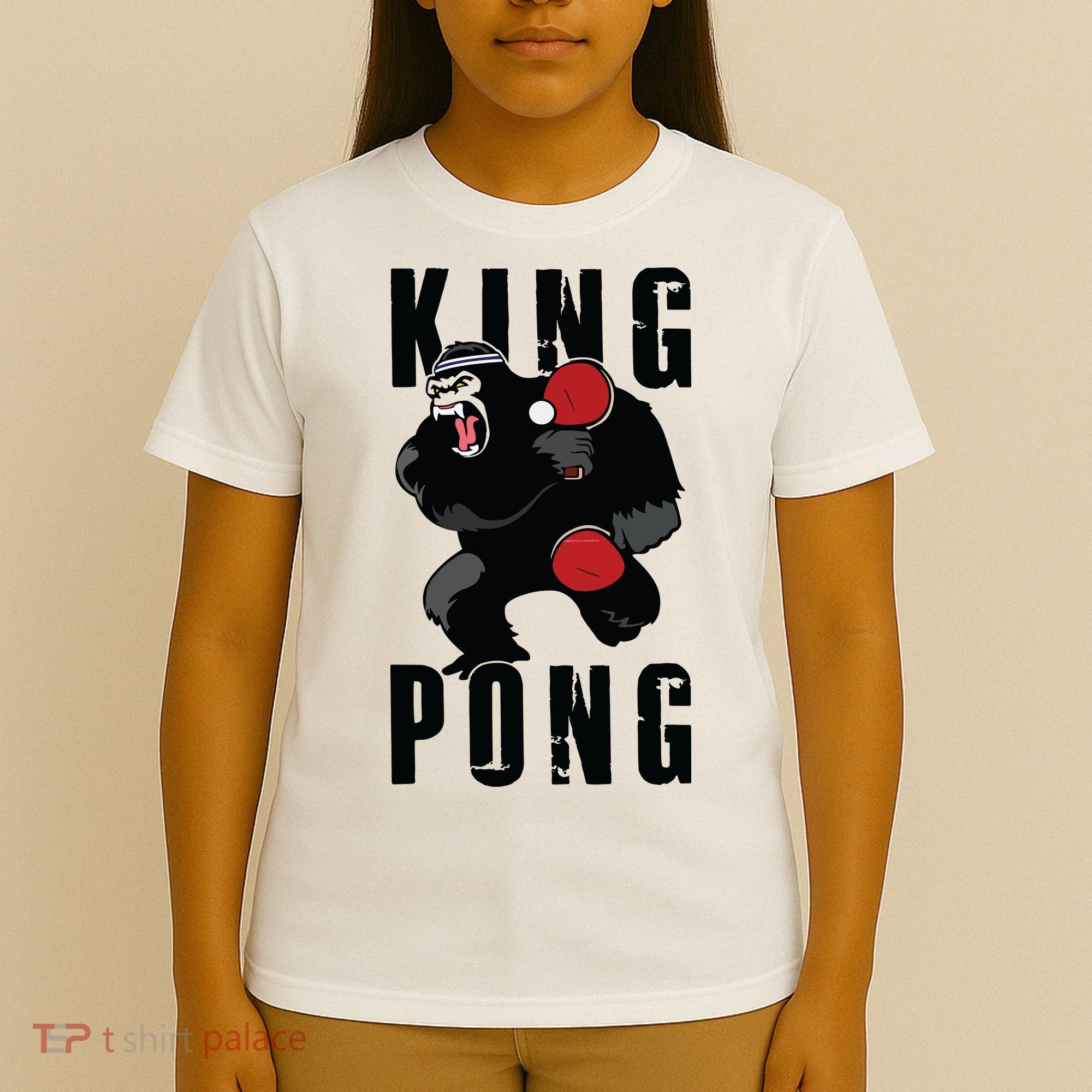 Vintage King Pong Ping Pong Table Tennis Player Game Gift T-Shirt