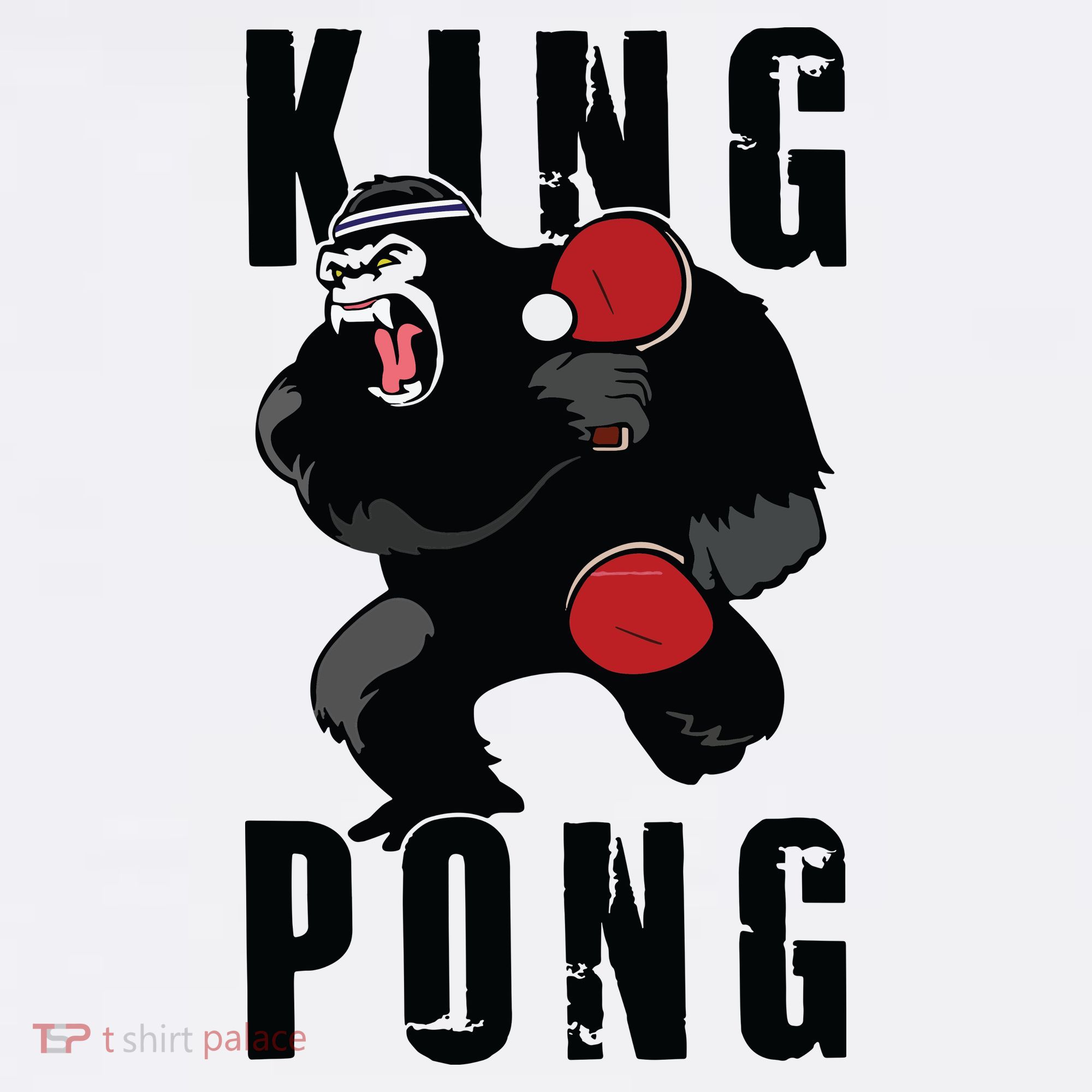 Vintage King Pong Ping Pong Table Tennis Player Game Gift T-Shirt