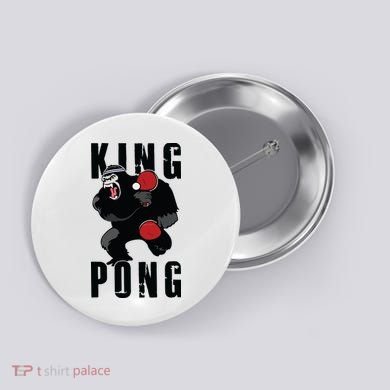 Vintage King Pong Ping Pong Table Tennis Player Game Gift Button