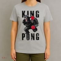 Vintage King Pong Ping Pong Table Tennis Player Game T-Shirt thumb 4