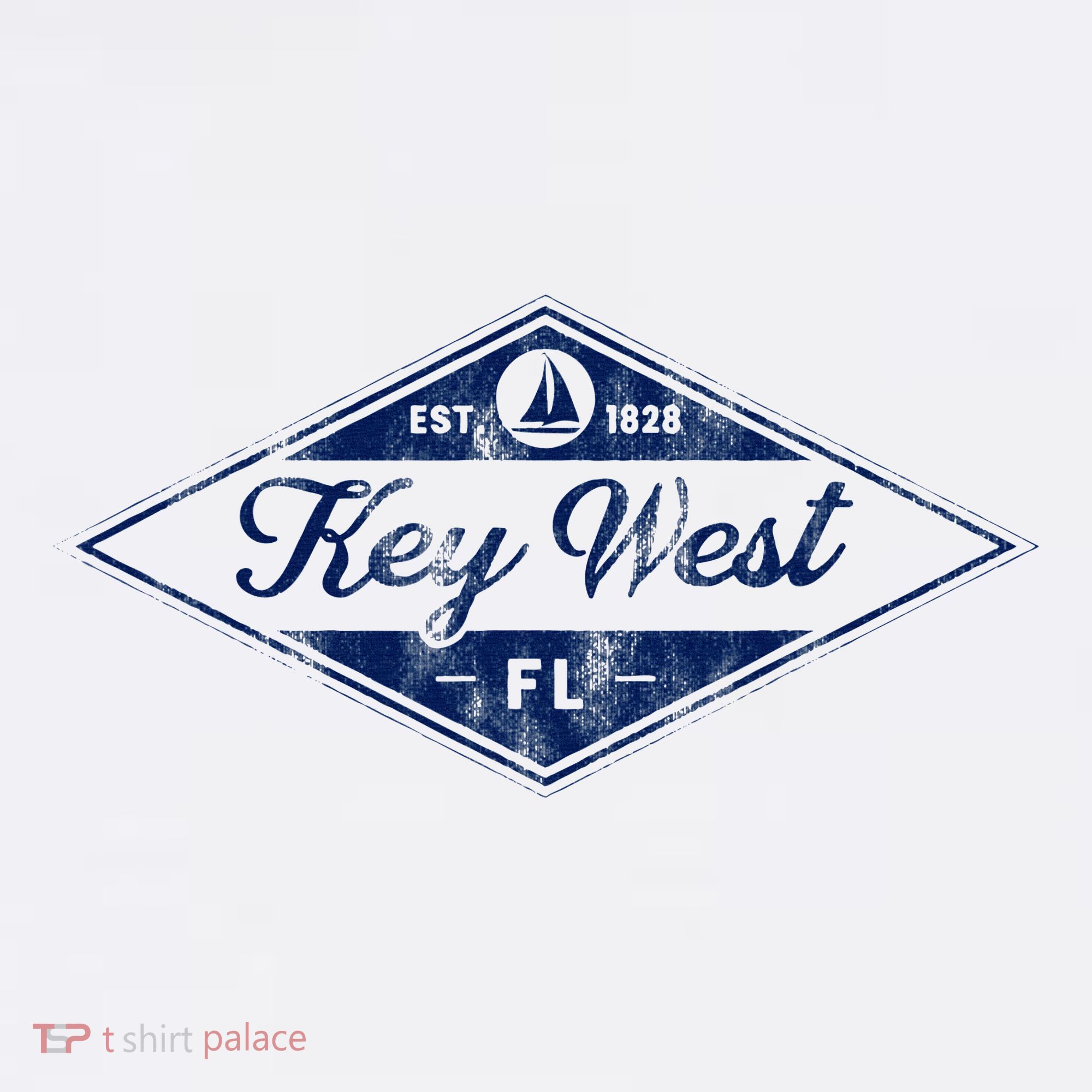 Vintage Key West Florida Keys Established 1828 Beach Boating T-Shirt