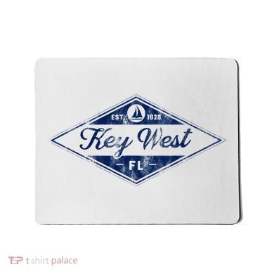 Vintage Key West Florida Keys Established 1828 Beach Boating Mousepad