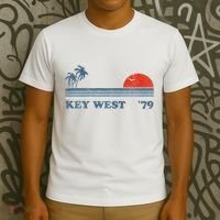 Vintage Key West Florida Beach Retro Sunset Keys 70S Gift T-Shirt thumb 3