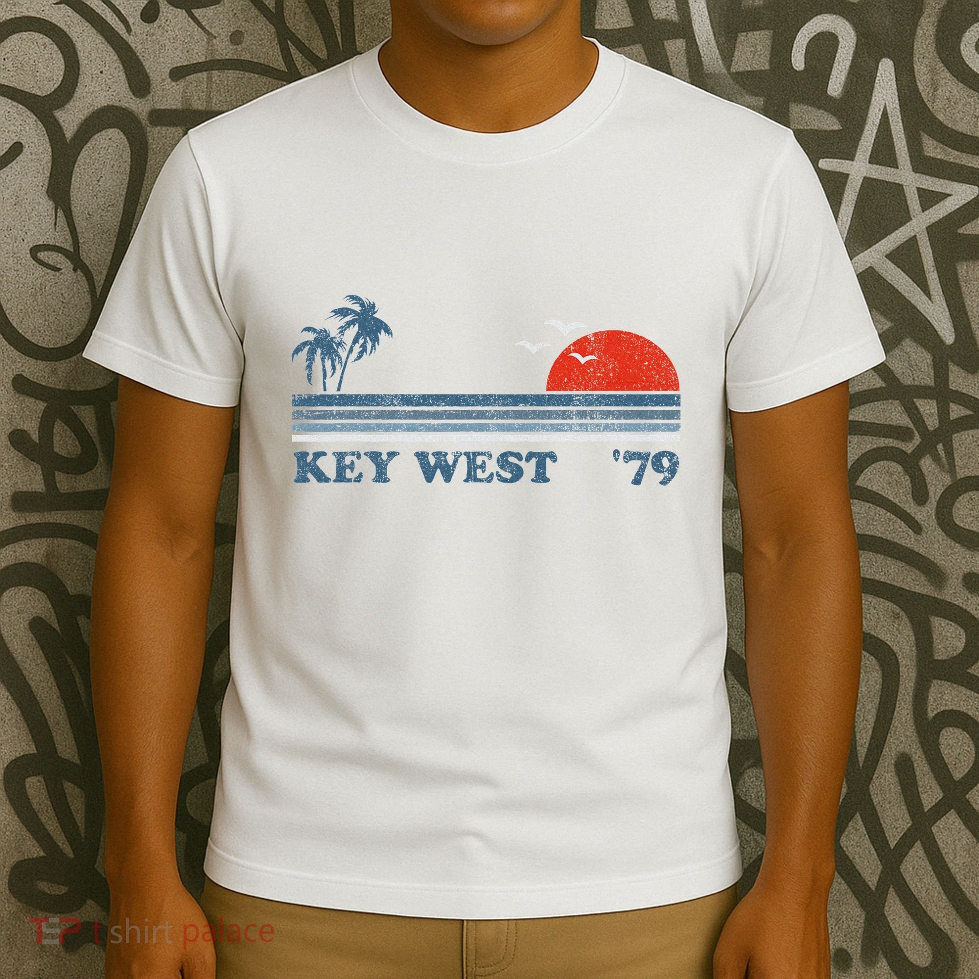 Vintage Key West Florida Beach Retro Sunset Keys 70S Gift T-Shirt