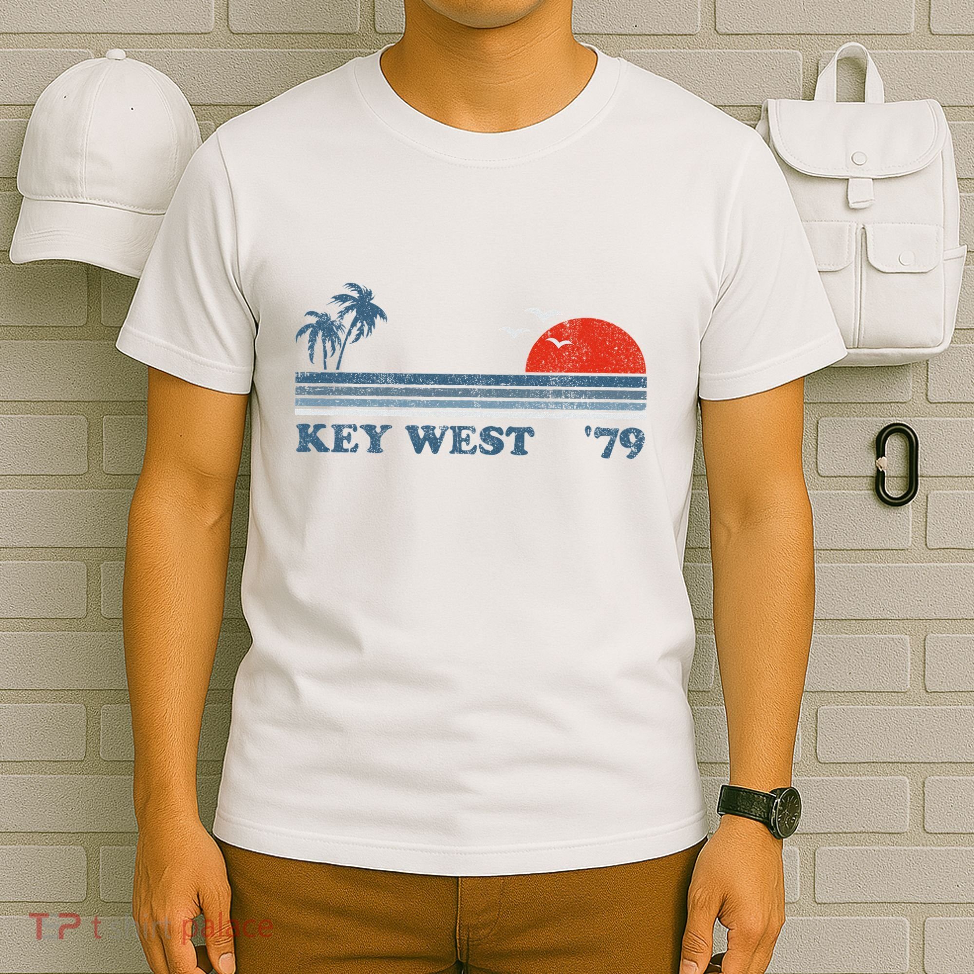Vintage Key West Florida Beach Retro Sunset Keys 70S Gift T-Shirt