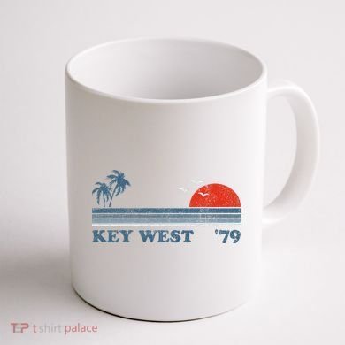 Vintage Key West Florida Beach Retro Sunset Keys 70S Gift Coffee Mug back