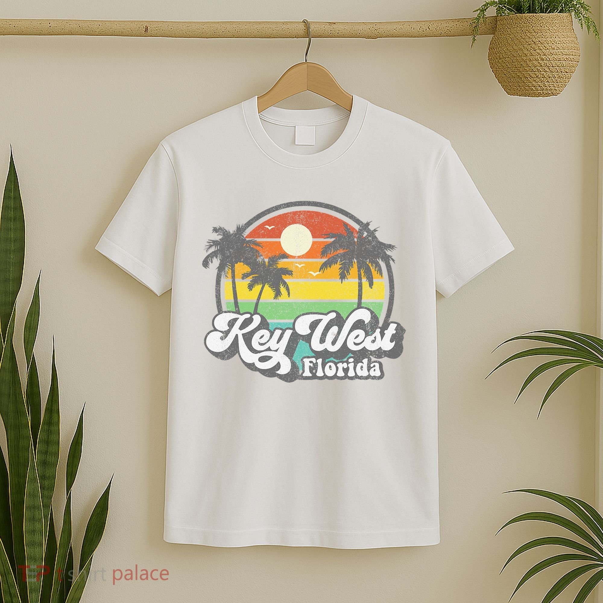 Vintage Key West Florida Keys Retro 70's Beach Vacation Gift T-Shirt