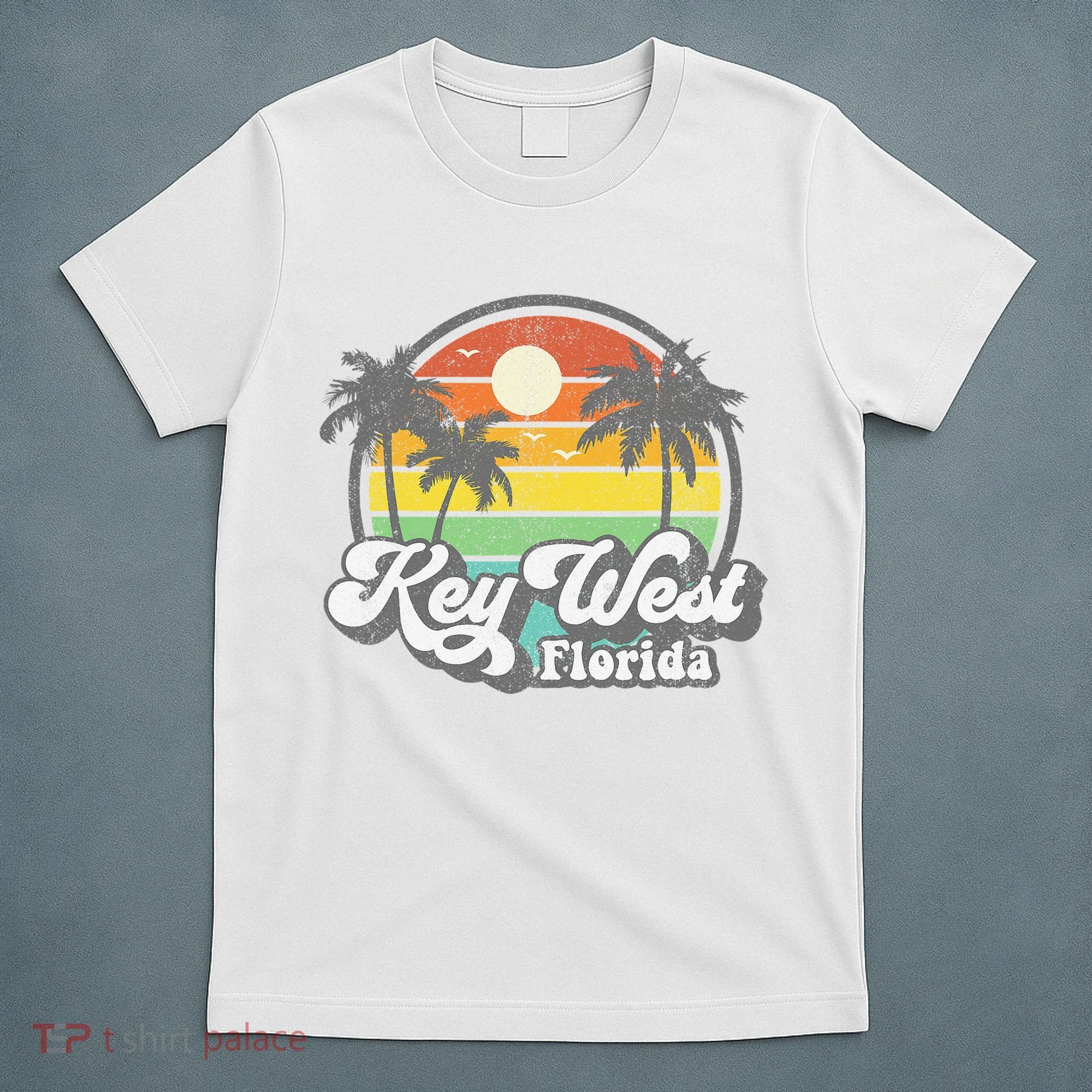 Vintage Key West Florida Keys Retro 70's Beach Vacation Gift T-Shirt