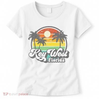 Vintage Key West Florida Keys Retro 70's Beach Vacation Gift Women's T-Shirt