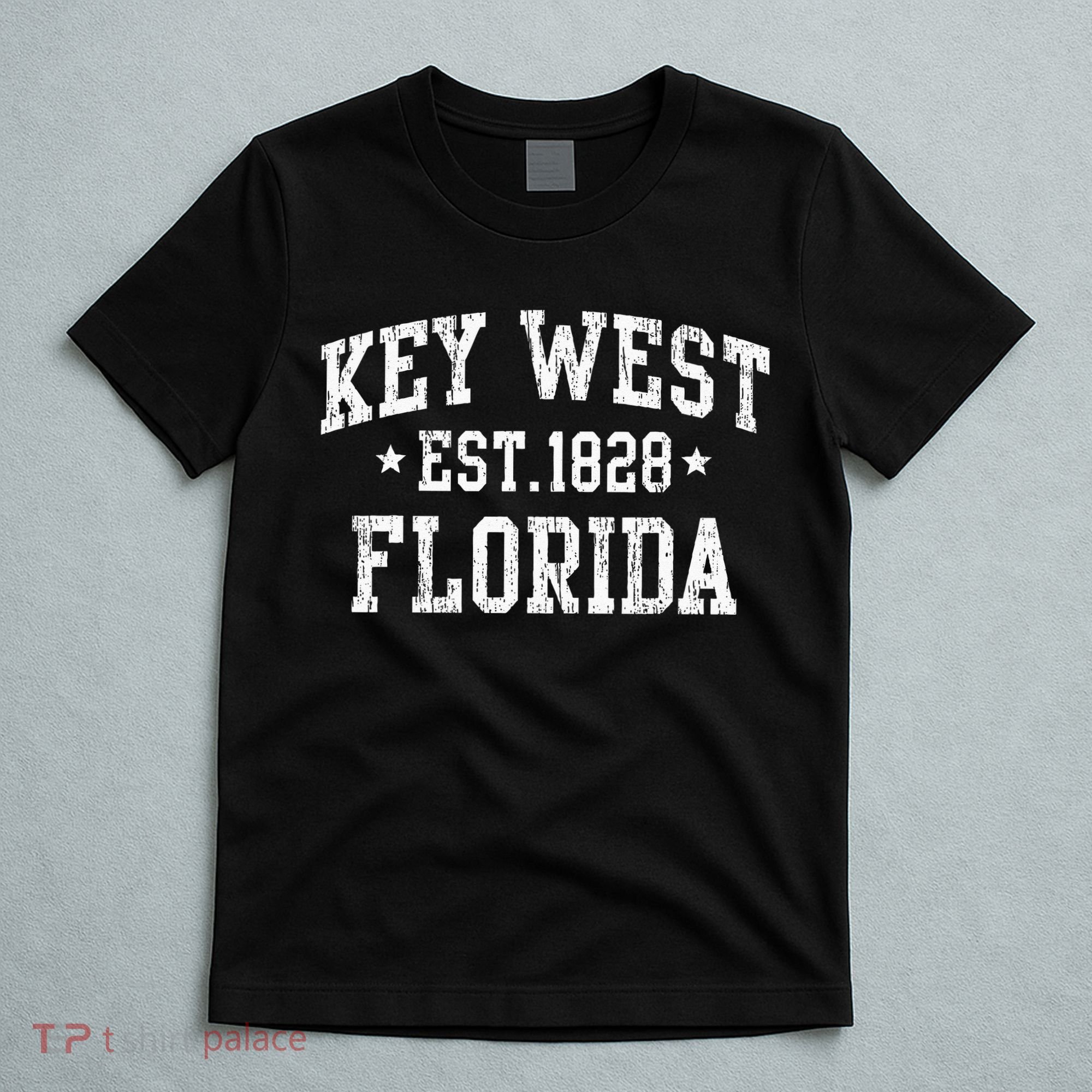 Vintage Key West Florida Keys Retro Distressed Varsity T-Shirt
