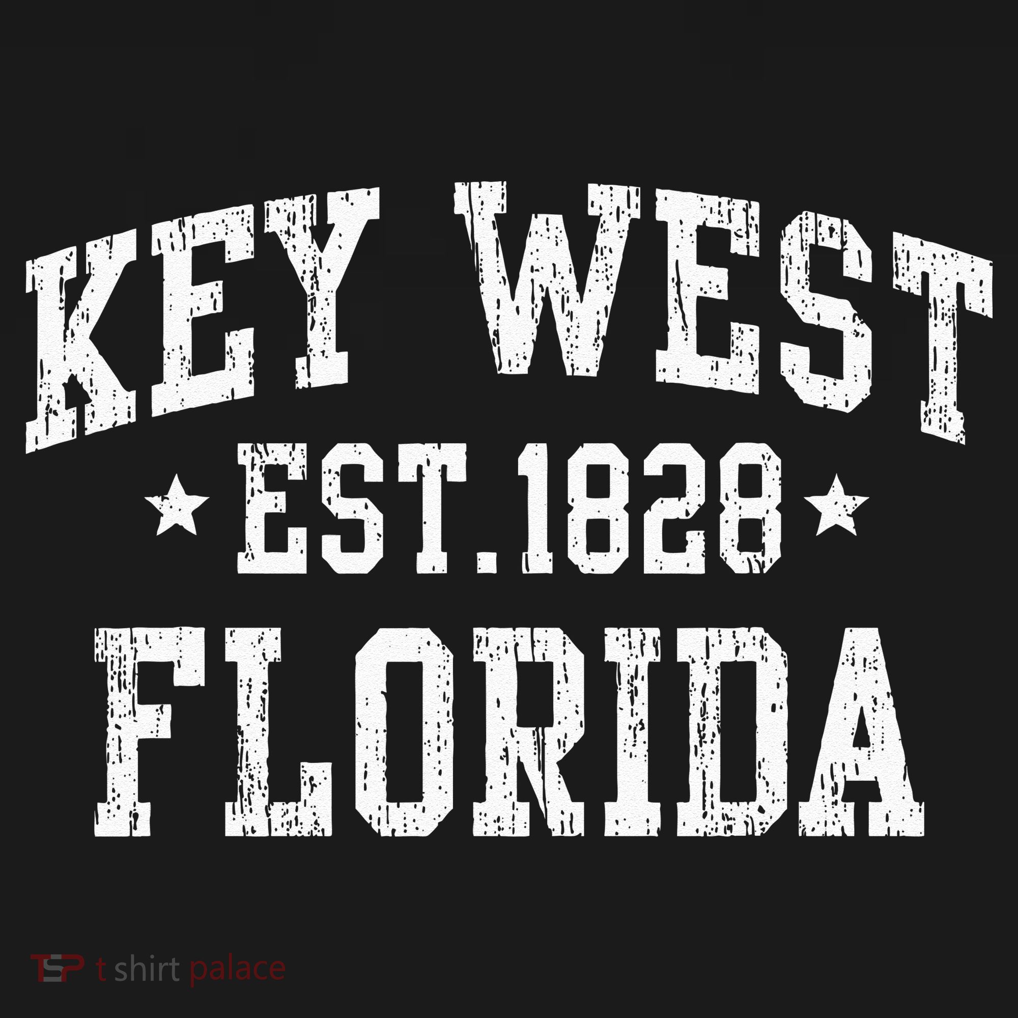 Vintage Key West Florida Keys Retro Distressed Varsity T-Shirt