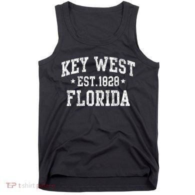 Vintage Key West Florida Keys Retro Distressed Varsity Tank Top