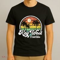 Vintage Key West Florida Keys Retro 70S Beach T-Shirt thumb 3