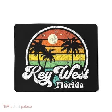 Vintage Key West Florida Keys Retro 70S Beach Mousepad